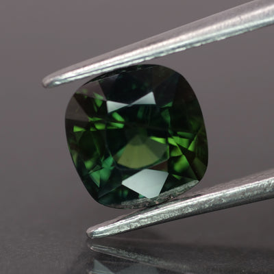 Sapphire | natural, green color, cushion-cut, 7x6.8mm, *2ct, Australia - Eden Garden Jewelry™