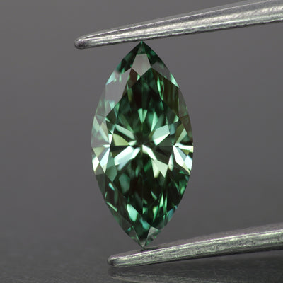 Lab grown diamond | IGI certified | marquise-cut, *10x5mm, Fancy vivid green color, VVS2, 0.75ct - Eden Garden Jewelry™