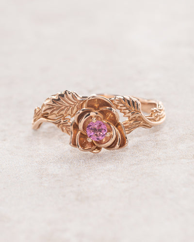 Rose shaped ring, flower engagement ring / Blooming Rose - Eden Garden Jewelry™
