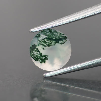 Moss agate | light green color, round-cut, 6mm, 0.7ct - choose yours - Eden Garden Jewelry™