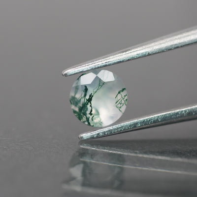 Moss agate | light green color, round-cut, 5mm, 0.5ct - choose yours - Eden Garden Jewelry™
