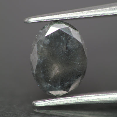 Salt & Pepper diamond | natural, oval-cut, *8x6mm, 1.2ct - Eden Garden Jewelry™