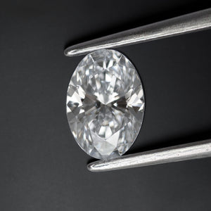 Natural diamond | 1ct, GIA certified, oval cut 8x5.5mm*, H color, VS1 - Eden Garden Jewelry™