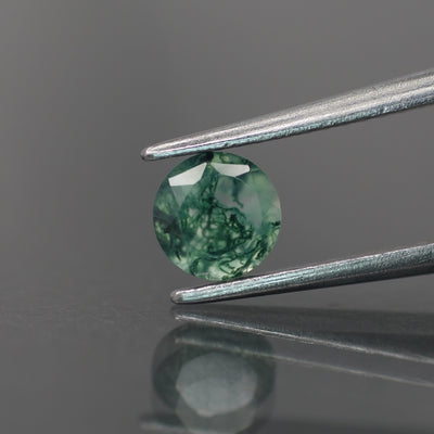Moss agate | green color, round-cut, 5mm, 0.5ct - choose yours - Eden Garden Jewelry™