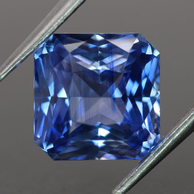 Sapphire | IGI certified | natural, blue color, cut cornered square shape, 8x8mm, 3.3ct, Sri Lanka - Eden Garden Jewelry™