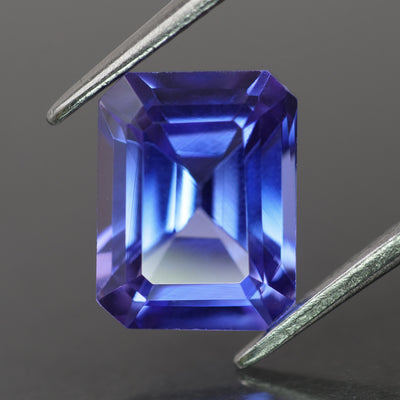 Tanzanite | natural, bluish purple color, emerald-cut, *9x7mm, 2.5ct - Eden Garden Jewelry™