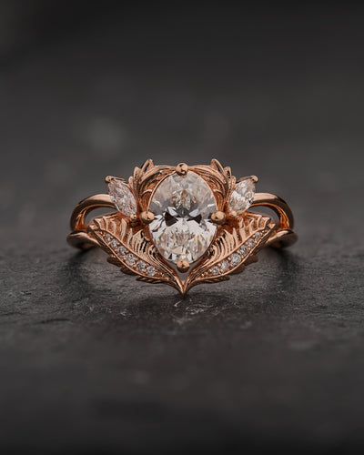 READY TO SHIP Adonis ring with lab-grown diamond, 14K rose gold, AVAILABLE RING SIZES: 6.5 - 9.5 US - Eden Garden Jewelry™