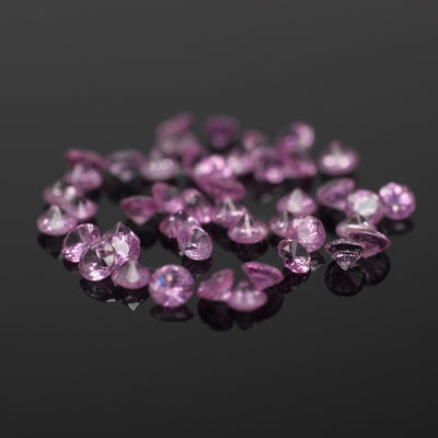 Sapphire | natural, pink color, round-cut, accent stones - Eden Garden Jewelry™