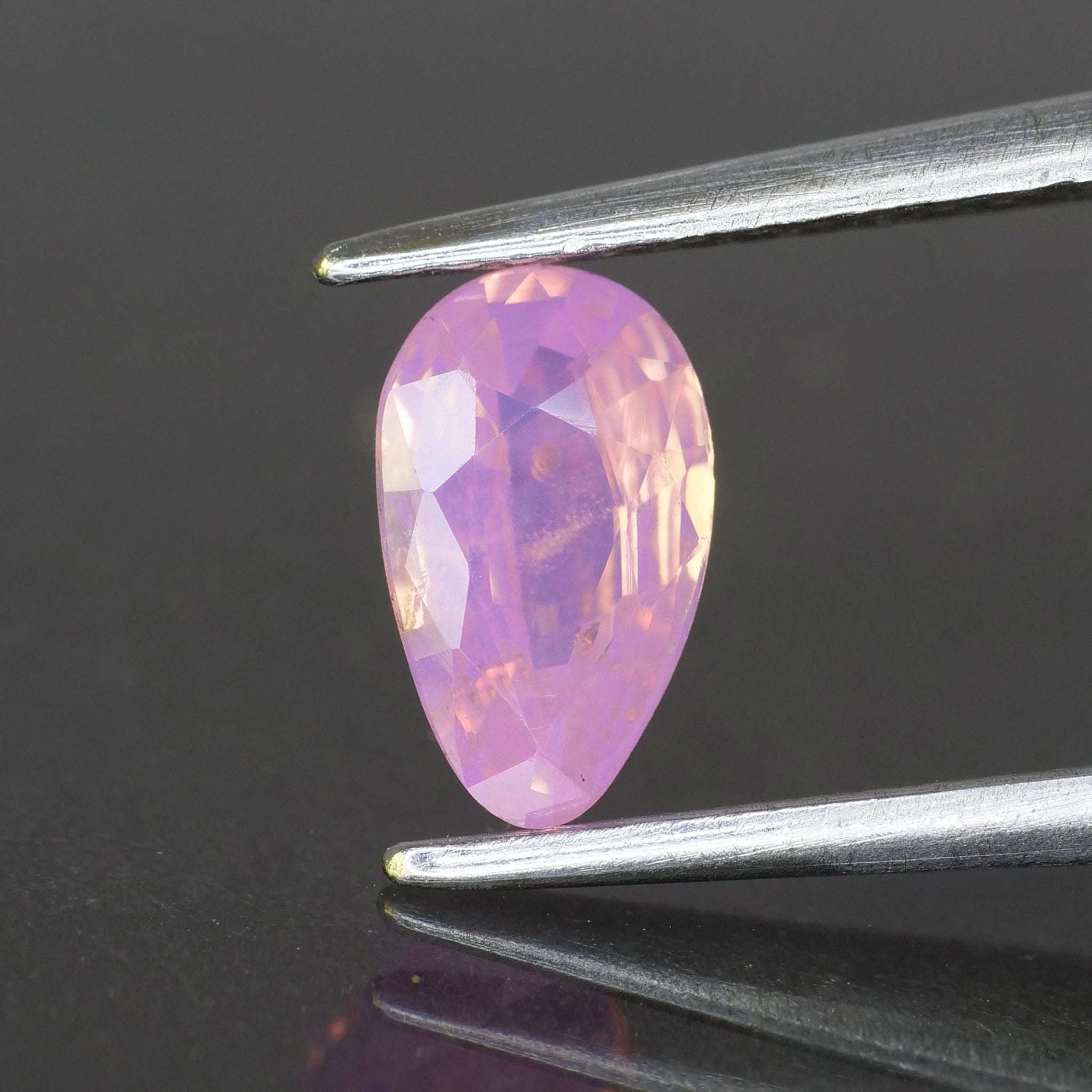 Sapphire opalescent | natural, pink colour, pear cut *7x5mm, VS *0.6ct - Eden Garden Jewelry™