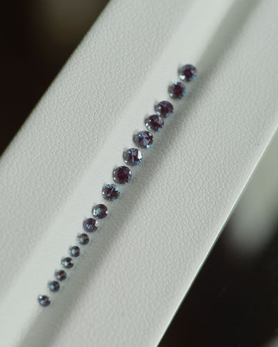 Alexandrite | lab-created, colour changing, round-cut, accent stones - Eden Garden Jewelry™