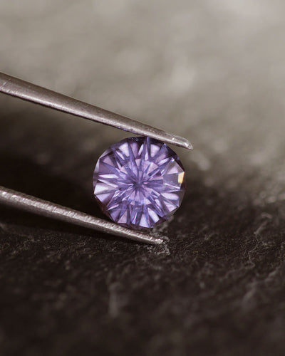 Spinel | lavender color, precision-cut, flower design, natural, 6.8mm, 1.4ct - Eden Garden Jewelry™