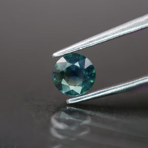 Sapphire | natural, teal color, round cut 5mm, VVS, *0.7ct - Eden Garden Jewelry™