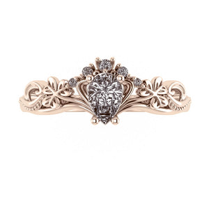Horta pear | engagement ring, pear cut 6x4 mm gemstone setting - Eden Garden Jewelry™