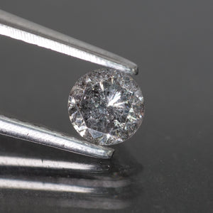 Salt & Pepper diamond | natural, round cut 4mm, 0.25ct - Eden Garden Jewelry™