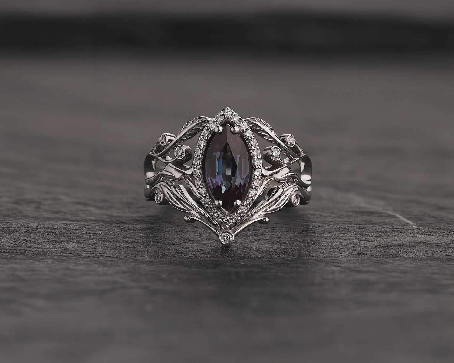 Marquise cut engagement rings