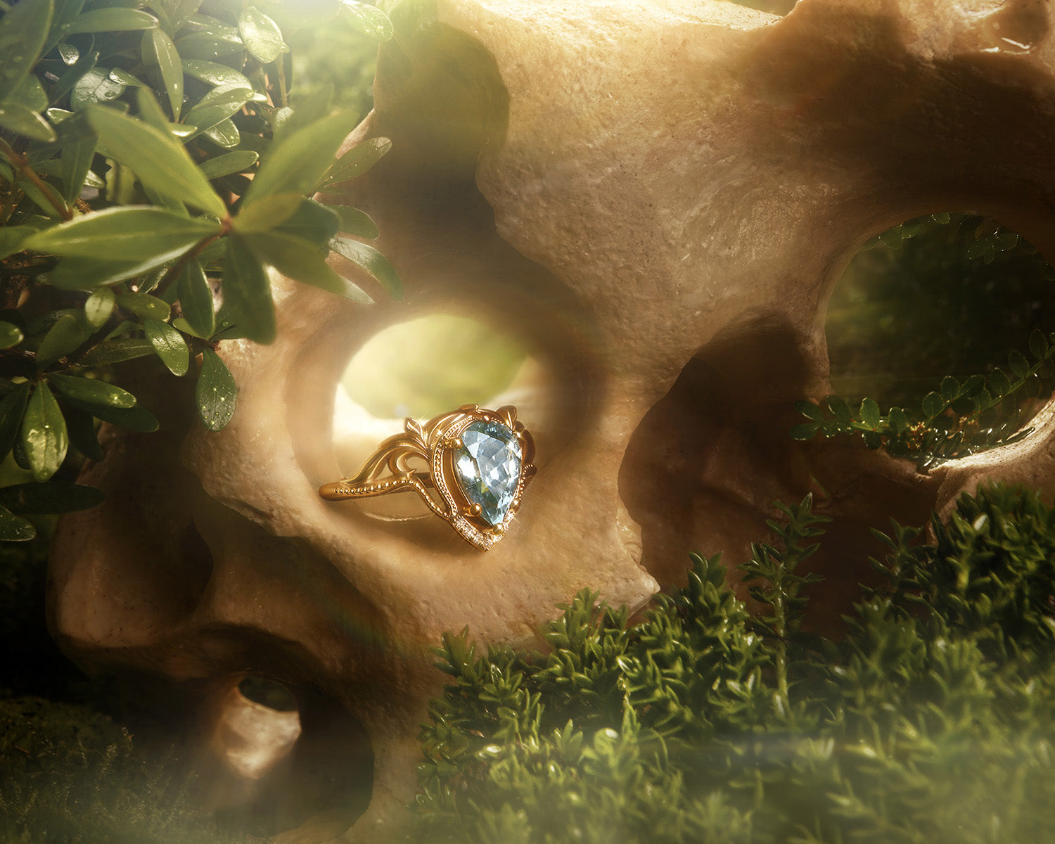 pear engagement rings, art nouveau engagement ring