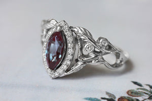 Art nouveau engagement rings, vintage inspired engagement rings
