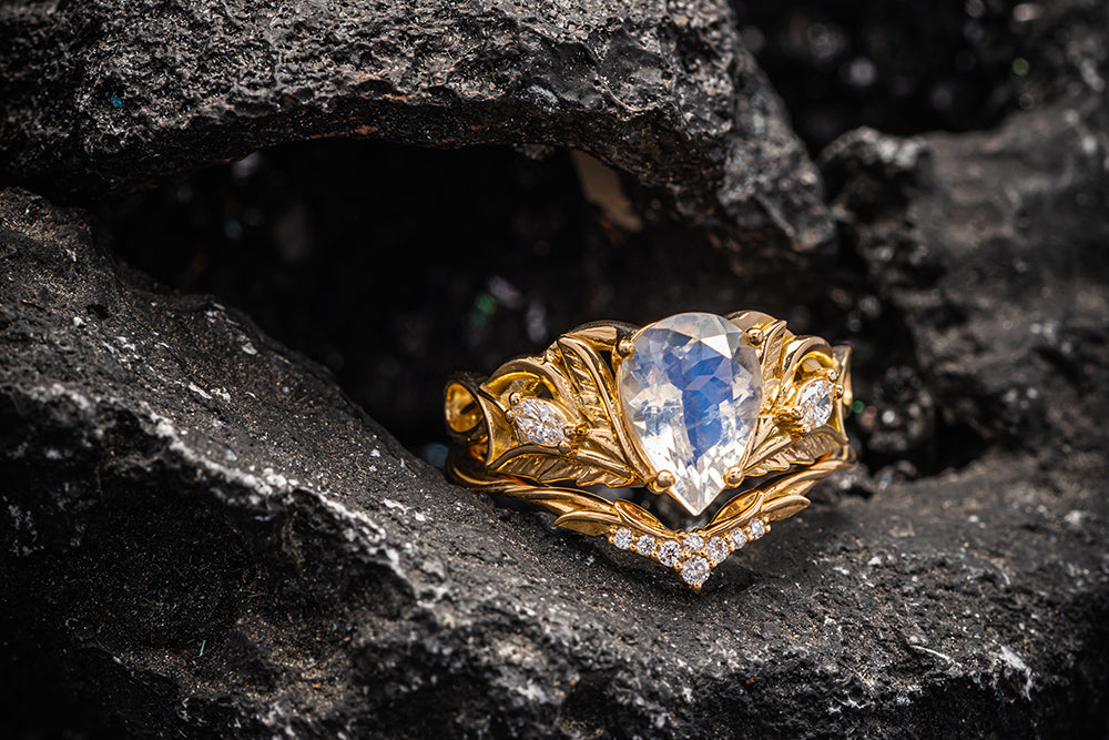 Genuine moonstone engagement ring online