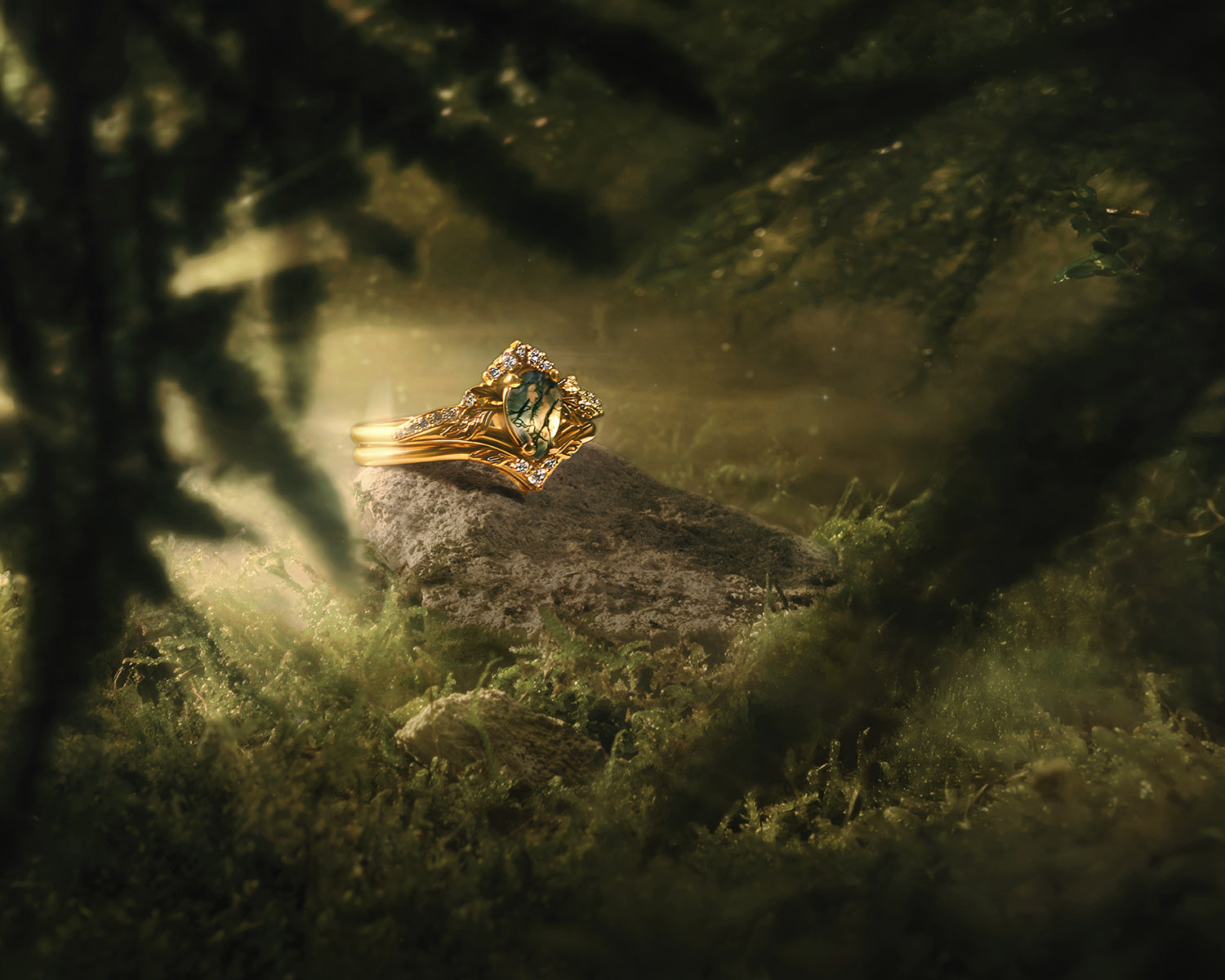 Unique nature ring sets for engagement