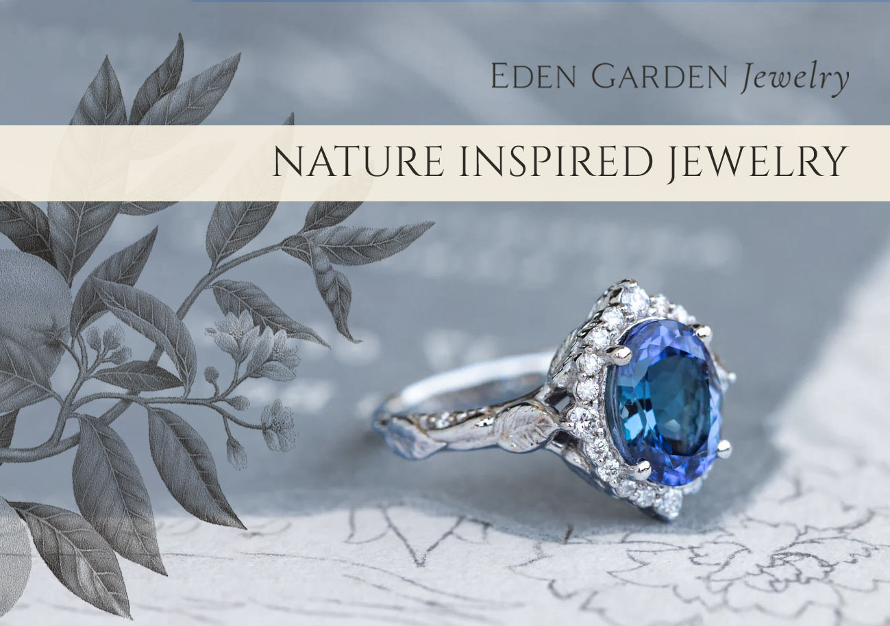 Most beautiful nature inspired engagement rings from solid gold