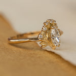 Lab grown diamond engagement ring, gold flower ring with diamonds / Iris - Eden Garden Jewelry™