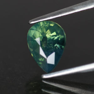 Sapphire | natural, bluish green, pear cut *7.5x5.5mm, 1.11ct - Eden Garden Jewelry™