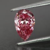 Lab grown diamond | IGI certified | pear-cut, *8x5mm, Fancy intense purplish pink color, VS1, 0.8ct - Eden Garden Jewelry™