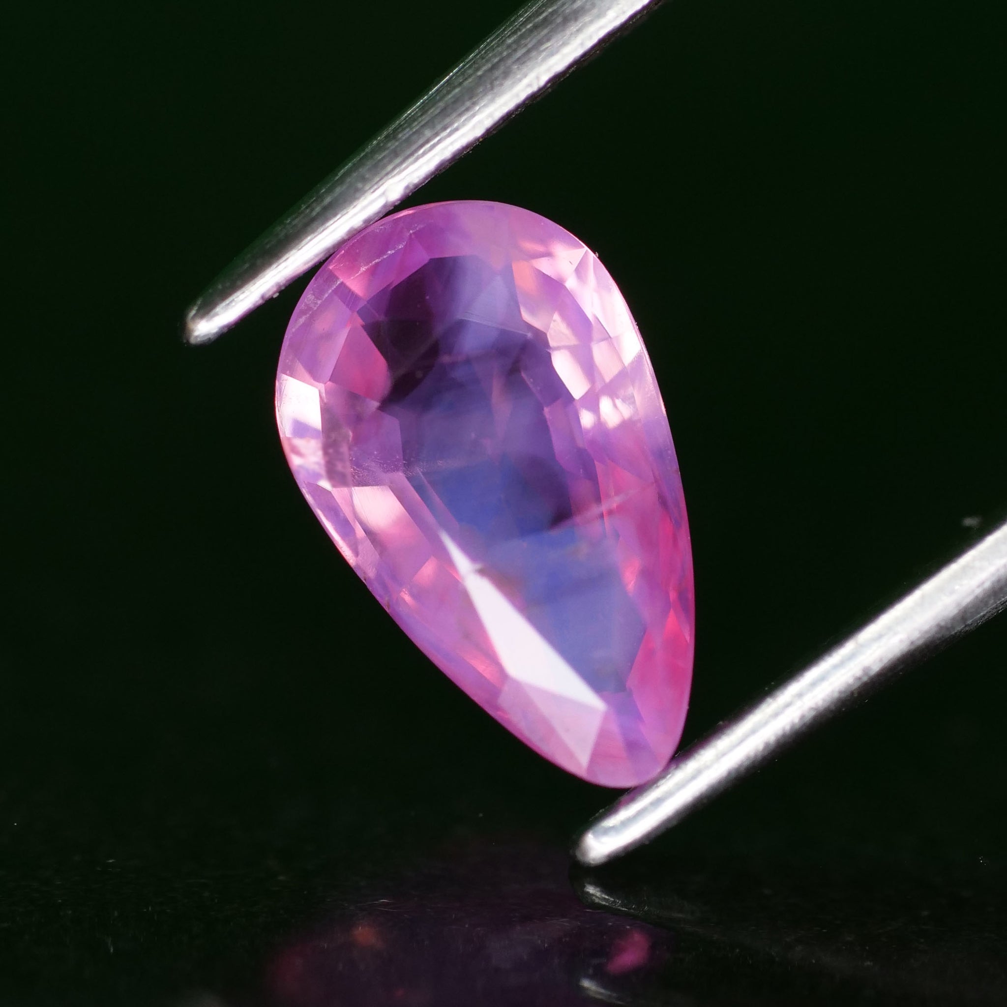 Sapphire opalescent | natural, pink colour, pear cut *8x5mm, VS 0.99ct - Eden Garden Jewelry™