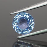 Sapphire | natural, blue color, round-cut, 6.5mm, 1.39ct