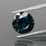 Sapphire | natural, dark teal color, round-cut, *8mm, 1.8ct, Vietnam - Eden Garden Jewelry™
