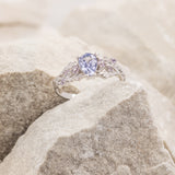 Japanese Maple leaves ring purple sapphire and accent pink sapphires / Japanese Maple - Eden Garden Jewelry™