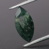 Moss agate | green color, marquise-cut, 10x5mm, 0.8ct - choose yours
