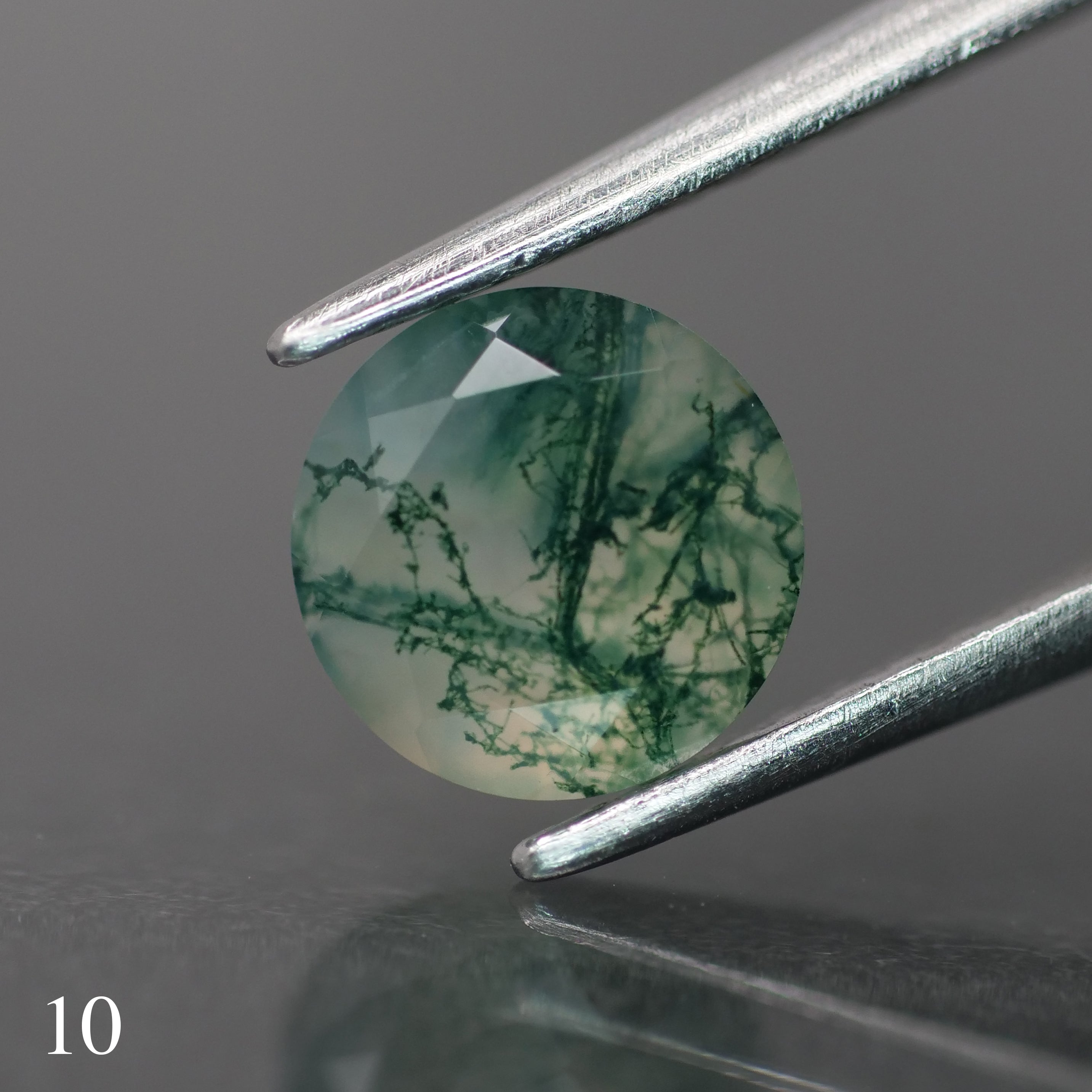 Moss agate | green color, round-cut, 6.5mm, 1ct - choose yours - Eden Garden Jewelry™