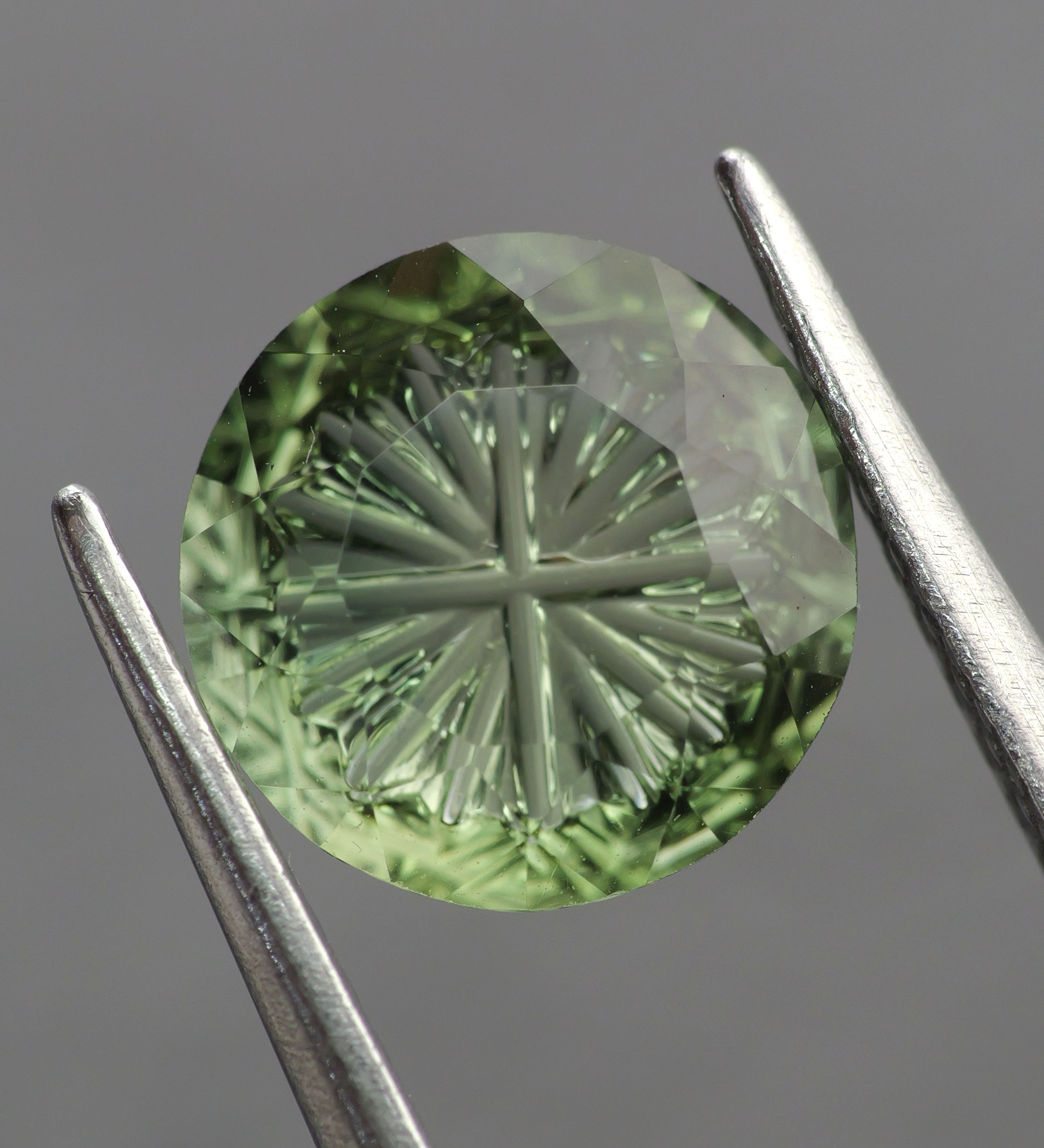 Tourmaline | natural, green color, fantasy-cut, *8mm, *1.3ct - Eden Garden Jewelry™