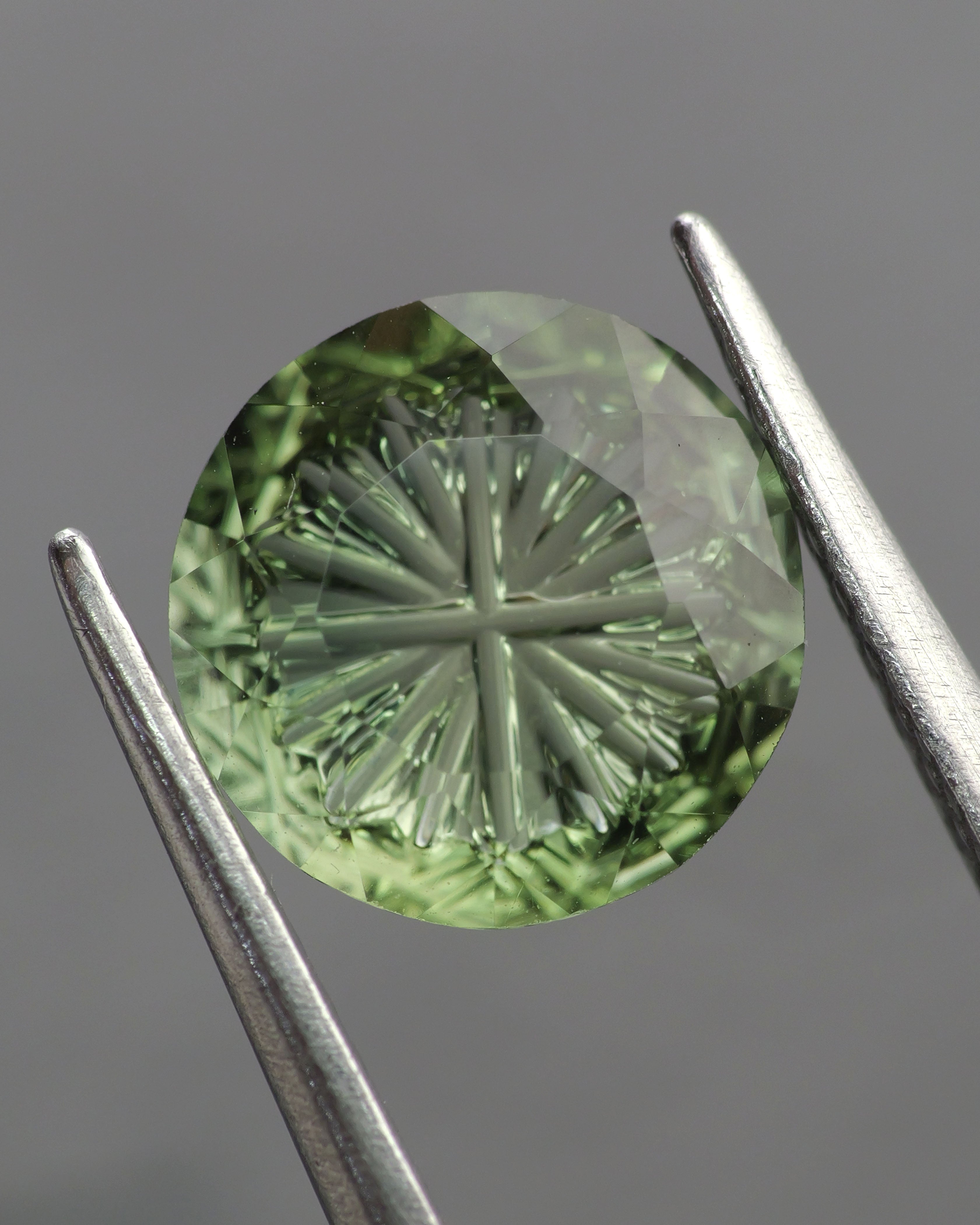 Tourmaline | natural, green color, fantasy-cut, *8mm, *1.3ct - Eden Garden Jewelry™