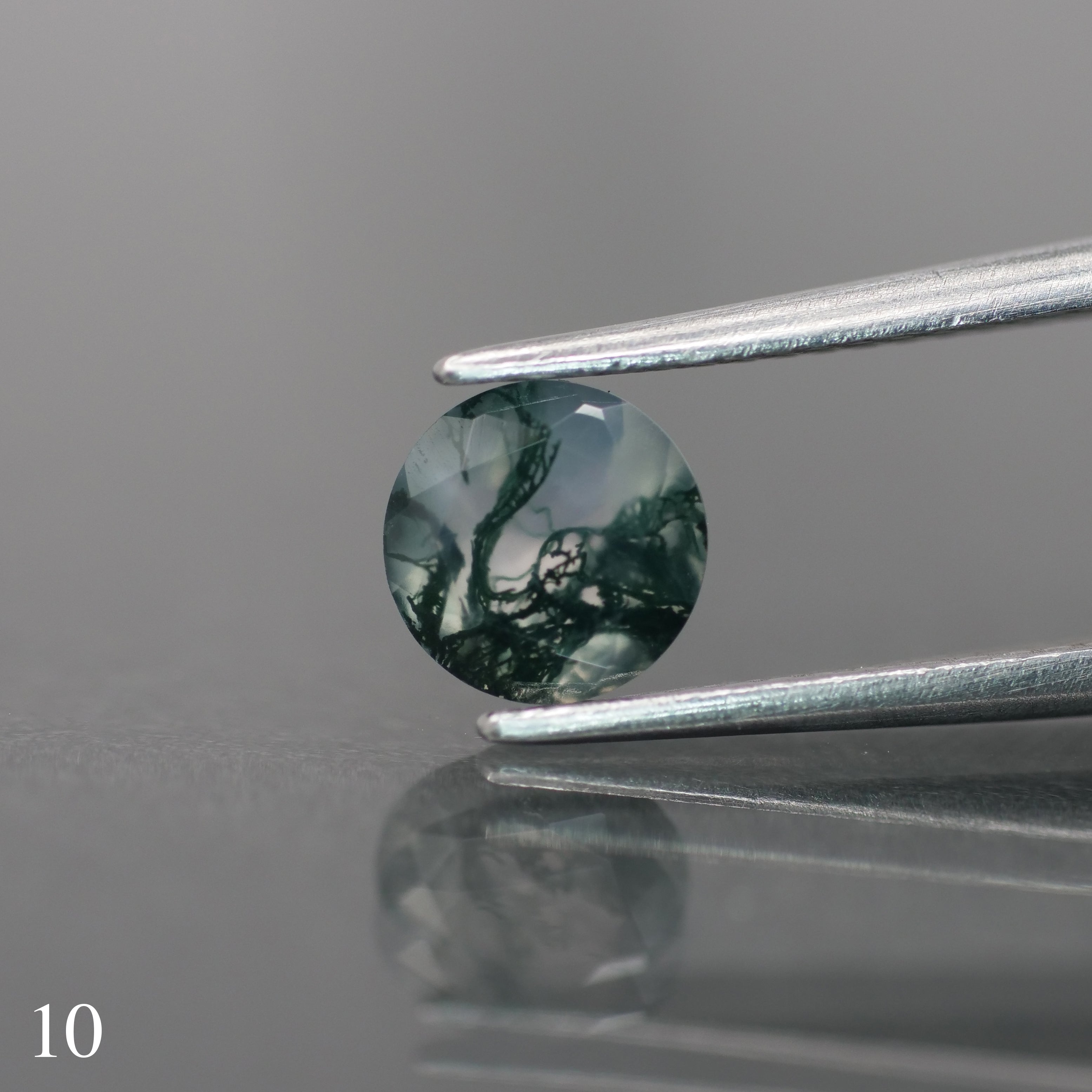 Moss agate | green color, round-cut, 6mm, 0.7ct - choose yours - Eden Garden Jewelry™