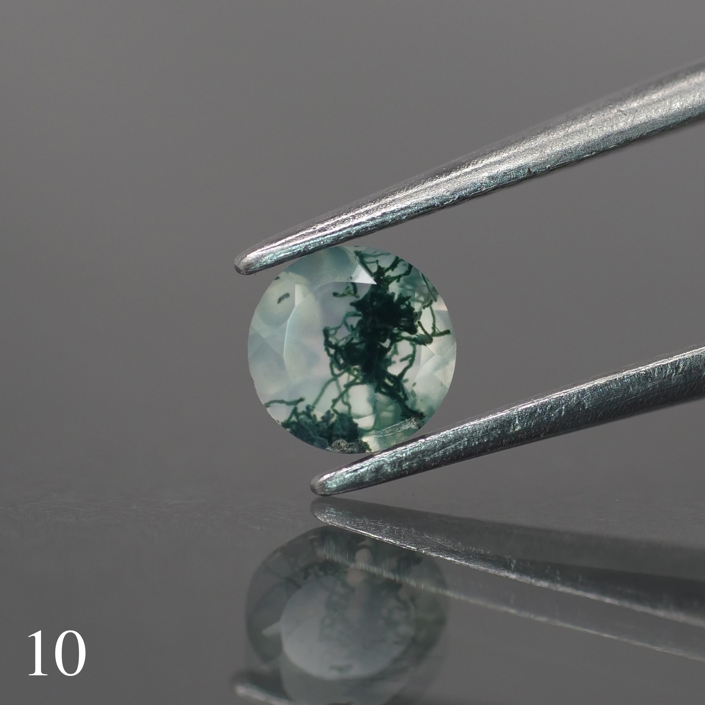 Moss agate | green color, round-cut, 5mm, 0.5ct - choose yours - Eden Garden Jewelry™