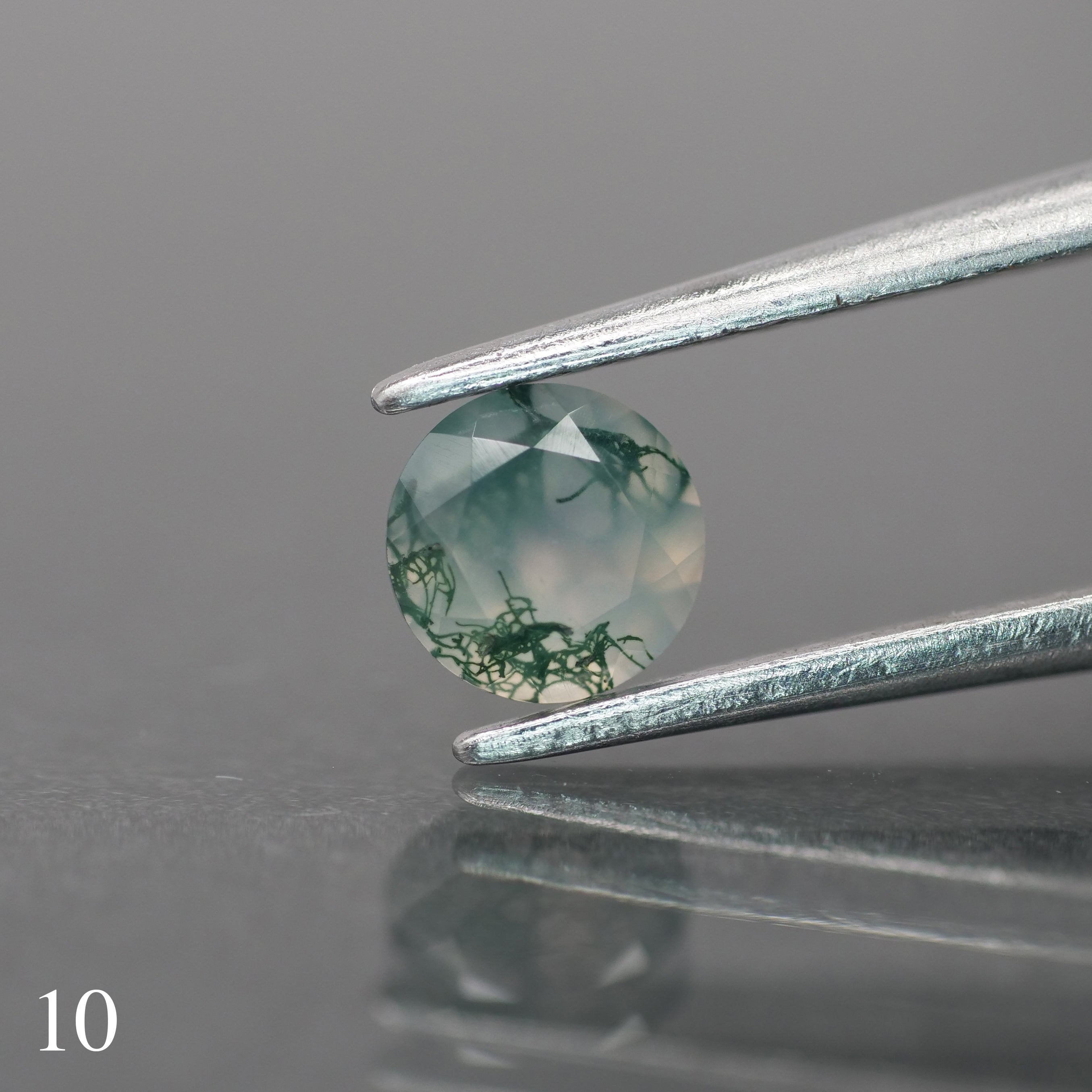 Moss agate | light green color, round-cut, 5mm, 0.5ct - choose yours - Eden Garden Jewelry™