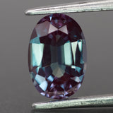 Alexandrite | lab-created, colour changing, oval-cut, 10x7mm, 2.8ct