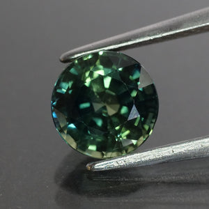 Sapphire Teal | IGI certified | natural, greenish blue, round cut 6.5 mm, 1.44ct - Eden Garden Jewelry™
