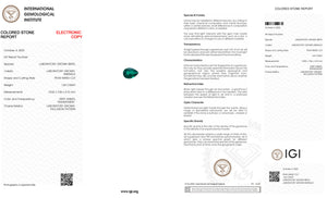Emerald | IGI certified | Lab-Created Hydrothermal, pear cut 10x7mm, VS 1.43ct - Eden Garden Jewelry™