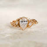 READY TO SHIP: Patricia engagement ring with sparkling lab grown diamonds, 14K rose gold, RING SIZES: 5.5 - 8.5 US - Eden Garden Jewelry™