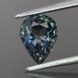 Sapphire | natural, teal color/color changing, pear-cut, *8x6 mm, *1.5 ct