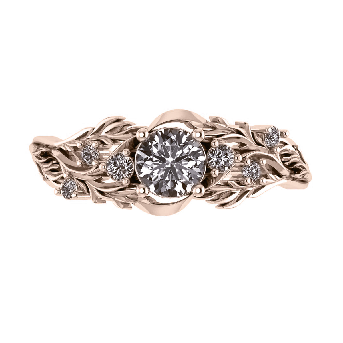 Japanese Maple | 5mm round cut gemstone setting - Eden Garden Jewelry™