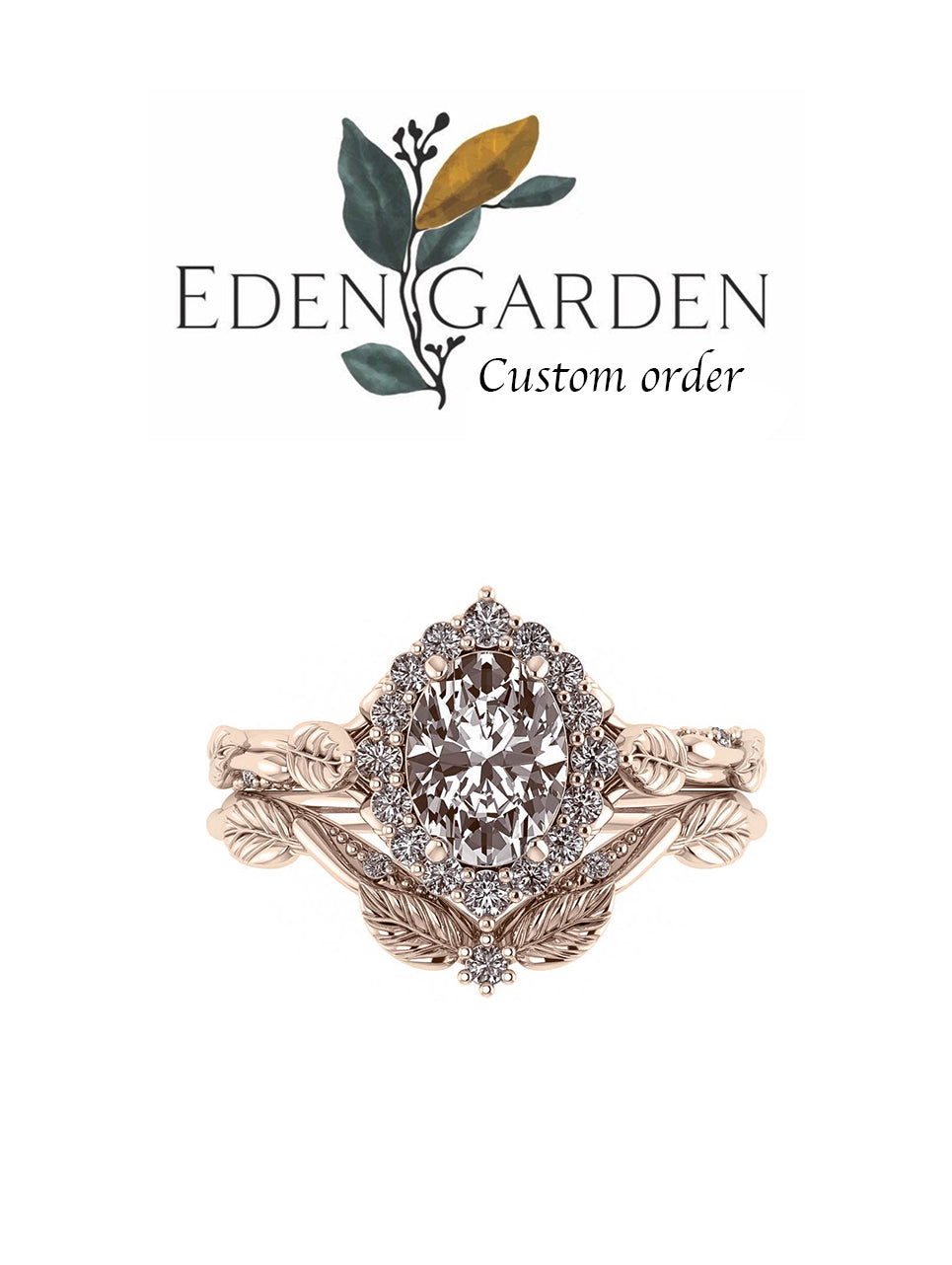 Custom order: Florentina | custom bridal ring setting - Eden Garden Jewelry™