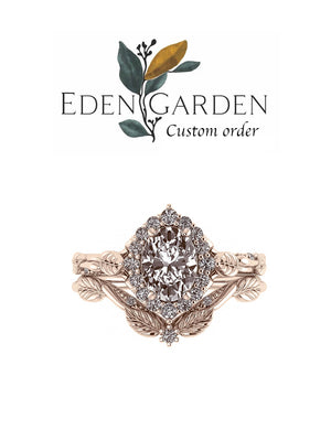 Custom order: Florentina | custom bridal ring setting - Eden Garden Jewelry™