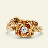 Blooming Rose | custom ring setting, rose flower engagement ring - Eden Garden Jewelry™
