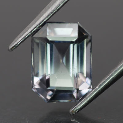 Spinel | natural, bluish grey color, emerald-cut, *7.5x5.5mm, *1.6ct - Eden Garden Jewelry™