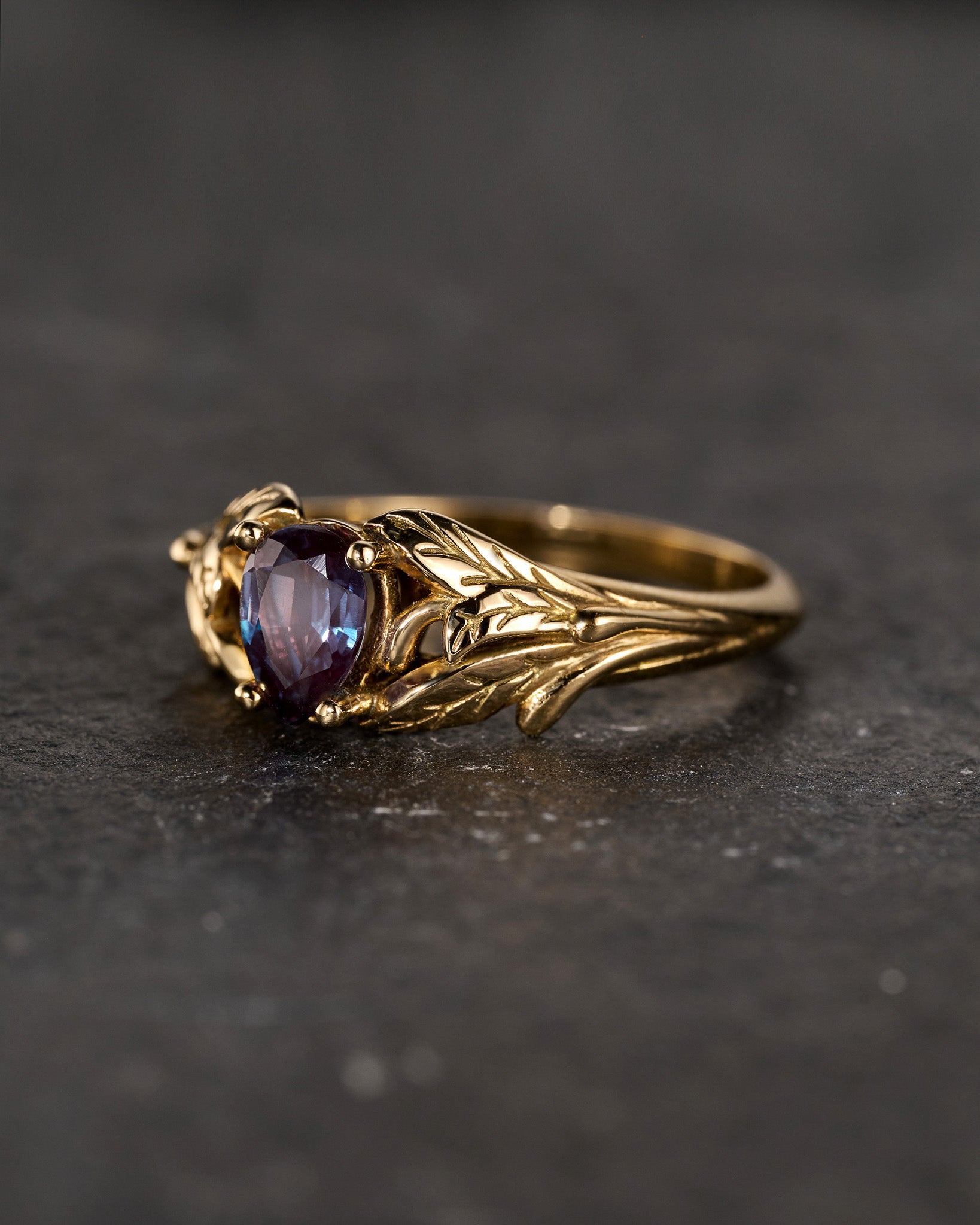 Alexandrite engagement ring / Wisteria - Eden Garden Jewelry™