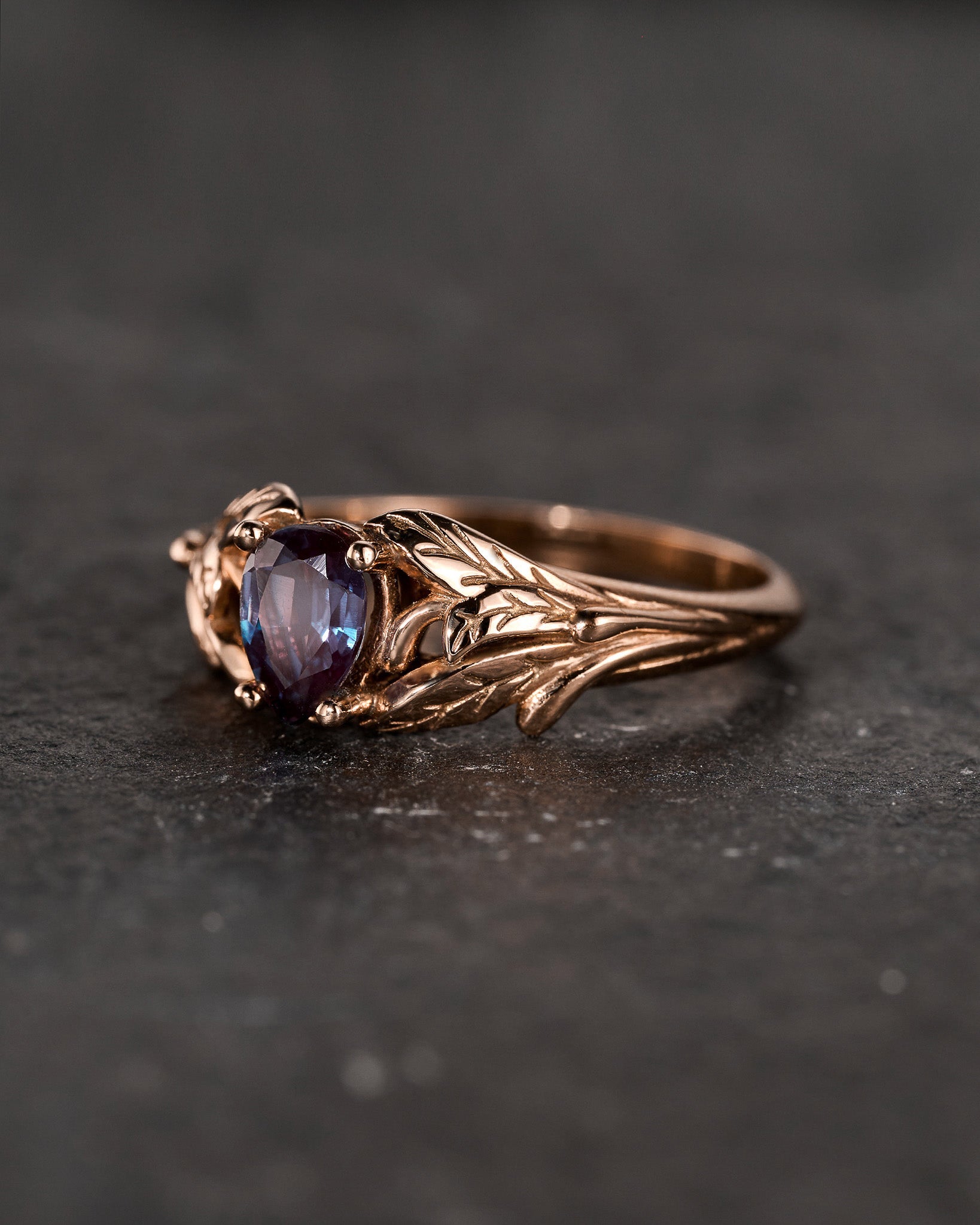 Alexandrite engagement ring / Wisteria - Eden Garden Jewelry™